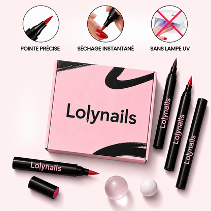 Lolynails™  - Kit de 5 Stylos Gel sans lampe UV/LED Qui Révolutionne la Manucure