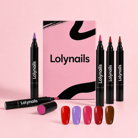 Lolynails™  - Kit de 5 Stylos Gel sans lampe UV/LED Qui Révolutionne la Manucure